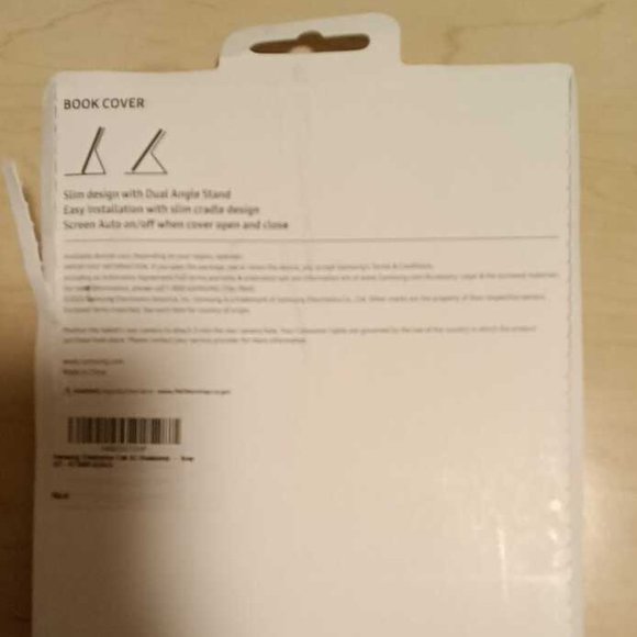 Samsung Electronics Tab A7 Bookcover - Grey (EF-BT500PJEGUJ) - Picture 9 of 9